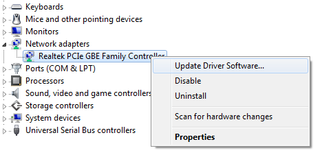 Оновлення драйверів через диспетчер пристроїв Windows [/ caption]