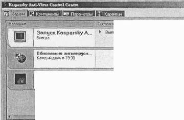 Запуск Kaspersky Anti-Virus Control Centre і вивчіть головне вікно програми