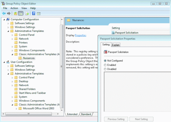 У Windows Vista®, треба сказати, ситуація дещо змінюється, якщо використовувати файли ADM в керуючої станції Windows Vista
