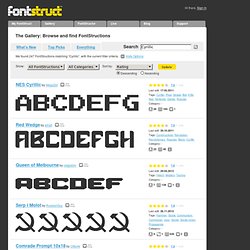 We found 247 FontStructions matching Cyrillic, with the current filter criteria